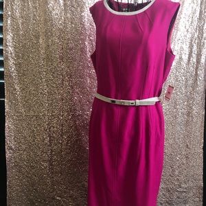 Anne Klein hot pink midi dress